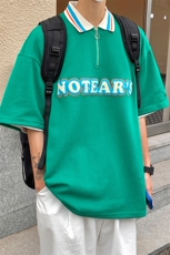 2023夏新款高品质港风复古撞色印花短袖T恤T2208-P58，男装T恤，星座914-3