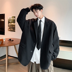8XL-M特大码2024秋季外套男西装男oversize加大码夹克XZ701，男装西服，电商D206-1