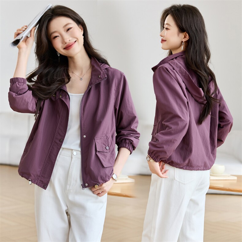 休闲宽松百搭短款薄外套女2026春新款妈妈洋气减龄显瘦夹克上衣，女装短外套，简韵佳