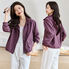 休闲宽松百搭短款薄外套女2026春新款妈妈洋气减龄显瘦夹克上衣，女装短外套，简韵佳