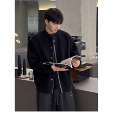 春秋韩系时尚假两件卫衣男休闲学生拼接痞帅高级感长袖，男装卫衣，四季星座505