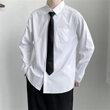 长袖衬衫男情侣宽松衬衣潮流韩版学院风衬衫上衣服CS20-P30送领带图片