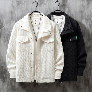 1美式大码M-5XL面料 52%棉45%涤3%氨纶工装夹克男JK8740P125控168图片