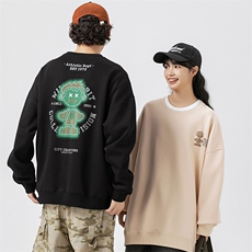 春秋无影墙新款牛奶丝圆领卫衣男女休闲百搭MYY-W6020-P45控69，男装卫衣，星座717
