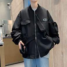 A843-P62秋季痞帅潮流棒球服外套男美式复古宽松休闲设计感夹克，男装夹克，星座512-6