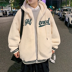 港风羊剪绒棉衣男宽松加厚棉衣外套MY8902-P98，男装棉衣，星座1204-3