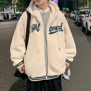 港风羊剪绒棉衣男宽松加厚棉衣外套MY8902-P98图片