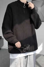 8XL-M特大码毛衫美式宽松时髦拉链立领开衫针织毛衣男MY1209P65，男装针织衫/毛衣，电商D206-1