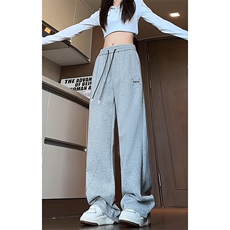 特批P35无差价秋款华棉休闲裤男设计感中性马吉拉刺绣阔腿裤K1524，男装休闲裤，电商A001