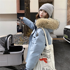 现货新款加厚派克羽绒服带毛领50绒2D035-25101P245K368，女装羽绒服，2D035