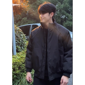 现货美式高街休闲棉衣夹克三防立领纯色户外工装加厚棉服外套