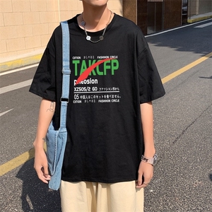 T3355P25克莱因蓝T 仓库一件起正常配送中男港风T恤落肩款宽松T恤图片