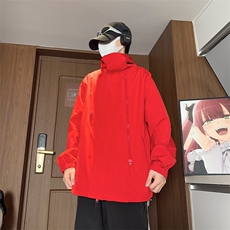 户外秋装新款登山港风防水多拉链冲锋衣男夹克潮外套016-P40，男装夹克，电商A128