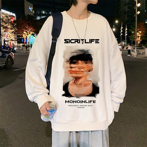 S6213-P28 加绒款-P33 秋季圆领卫衣男大码韩版宽松长袖外套图片