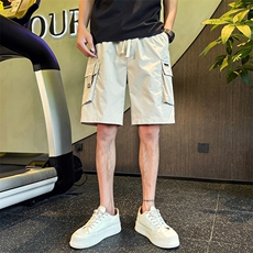 社会小伙夏季男士潮牌工装短裤男时尚百搭帅气5分裤C208-K28-P48，男装牛仔裤，电商C208