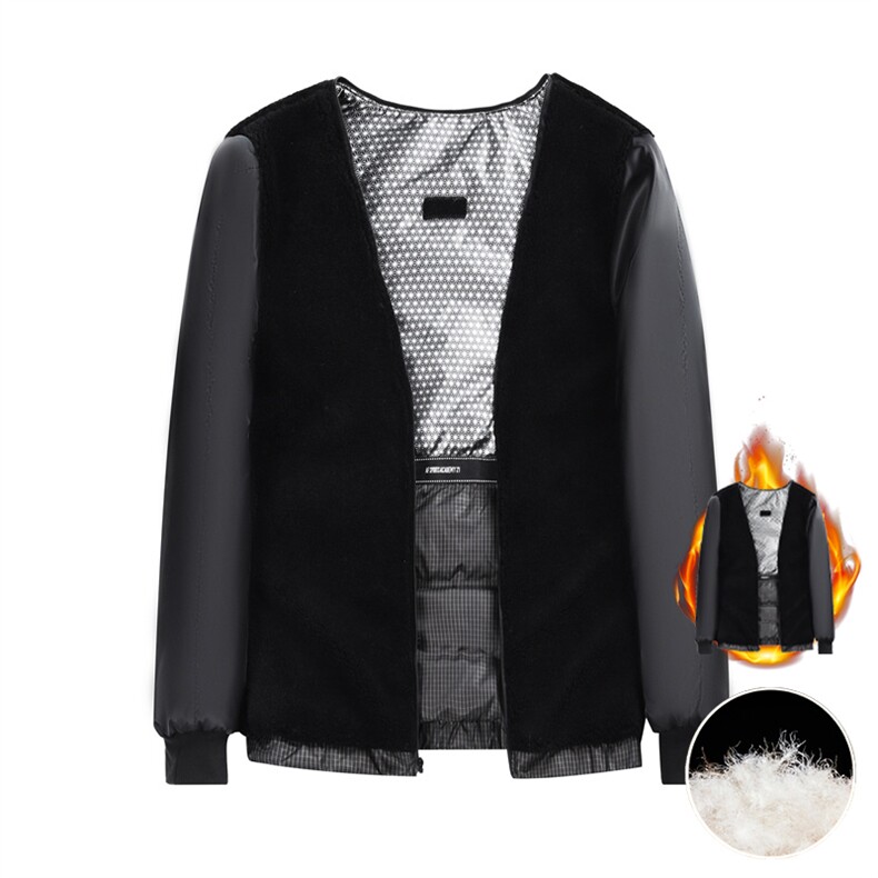户外中年羊毛羽绒内胆派克服大衣男士拆卸羊毛羽绒内胆派克服外套,男装羽绒服,钱塘723