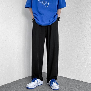 纯色裤子男设计感小众阔腿拖地裤美式复古炸街长裤B118P25图片