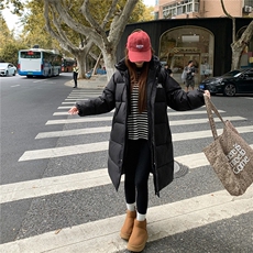 美潮加厚中长款连帽棉衣冬季情侣保暖棉服外套，男装棉衣，星座1210-1