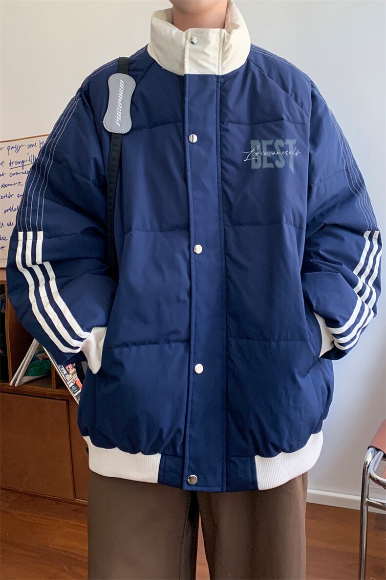 ！2024冬季新款男士立领棉衣潮牌撞色棉服外套MY201特P80,男装棉衣,电商B220