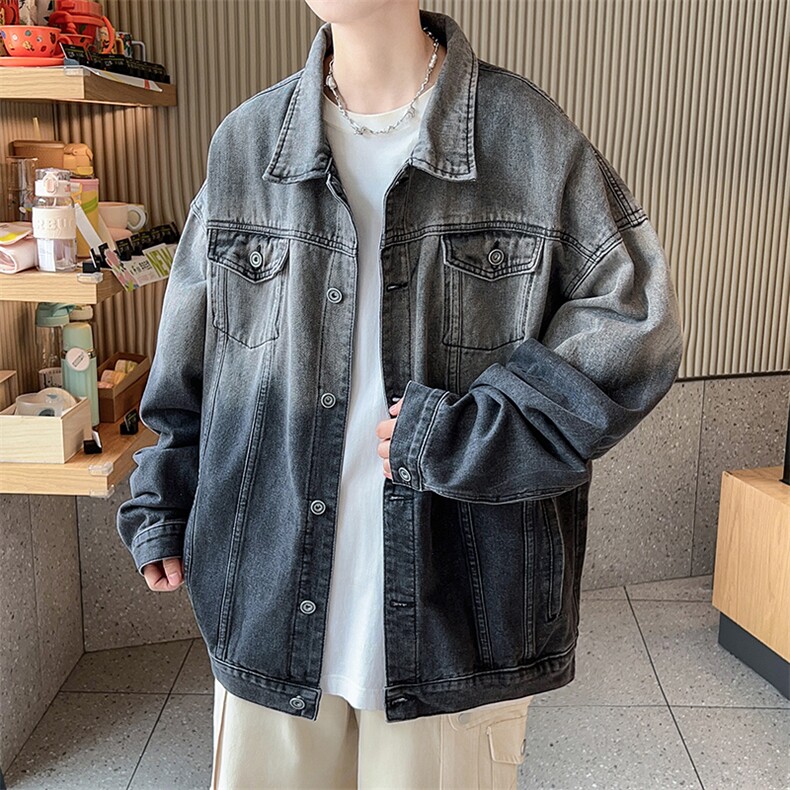 嗨派牛仔-新款牛仔夹克男百搭潮流外套宽松休闲上衣外套中高品质,男装工装外套,星座910