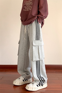 K121/P55春装新现货高品质华棉工装立体袋休闲裤男卫裤大码运动裤图片