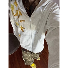 706-1-WY1606-P78秋季男士飘落枫叶刺绣连帽卫衣潮开衫外套，女装短外套，星座706-1