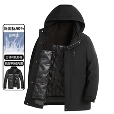 2025新款【可拆卸内胆】90白鸭绒连帽羽绒服外套男90绒新标，男装羽绒服，星座505-2（原电商A260-1)