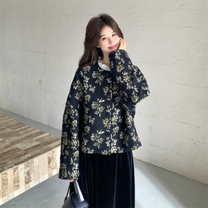 新款 有货  肌理感花色中古风短外套5501P145K218图片