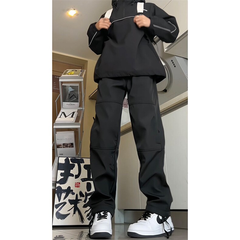 档口主推款软壳某音冲锋裤得物品质常规p45加绒p55,男装休闲裤,星座310A-4