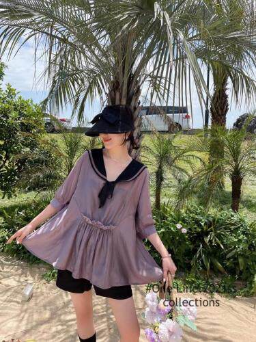 【现货】夏季新款海军风小衫，女装，名依人