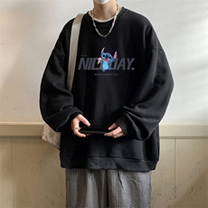圆领卫衣男大码加厚加绒长袖t恤男S6173-P28加绒款-P33，男装卫衣，电商A040