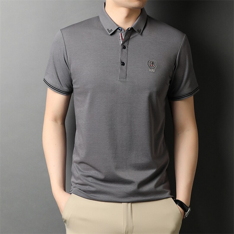 POLO衫男上衣半袖男装衣服男士体恤衫T恤潮牌休闲翻领爸爸短袖男,男装T恤,电商B212（原钱塘6029）