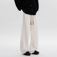 8XL-M加绒雪尼尔裤子秋冬麦穗纹卫裤潮牌直筒休闲长裤KZ1938/P58，男装休闲裤，电商B238