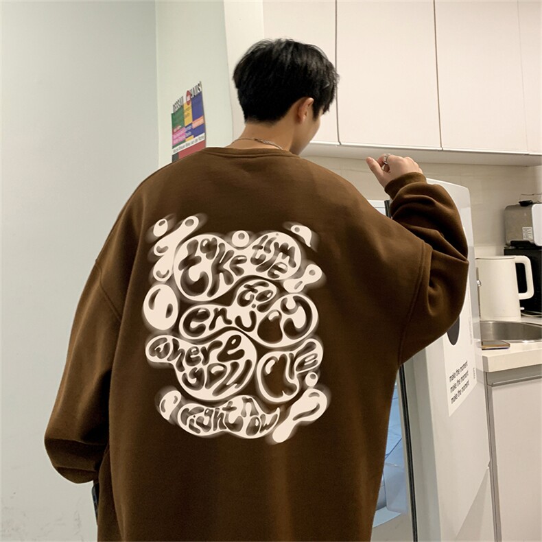 秋季新款320G华棉圆领卫衣面布棉WH2483-P35控58,男装卫衣,电商B370