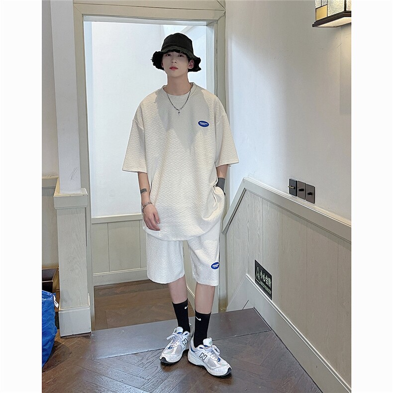 冰丝短袖T袖男DT8774P35短裤男DK8775P40大码休闲套装TZ8776P75控，男装休闲套装，星座227-7