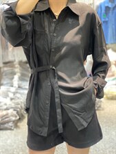 2022秋季新款时尚百搭修身休闲宽松显瘦不规则衬衫，女装衬衫，L·H·X