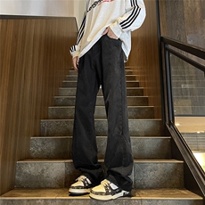 特批无差价黑色牛仔裤立体裁剪酵磨水洗微喇版型男女同款8931P45，男装牛仔裤，星座902A