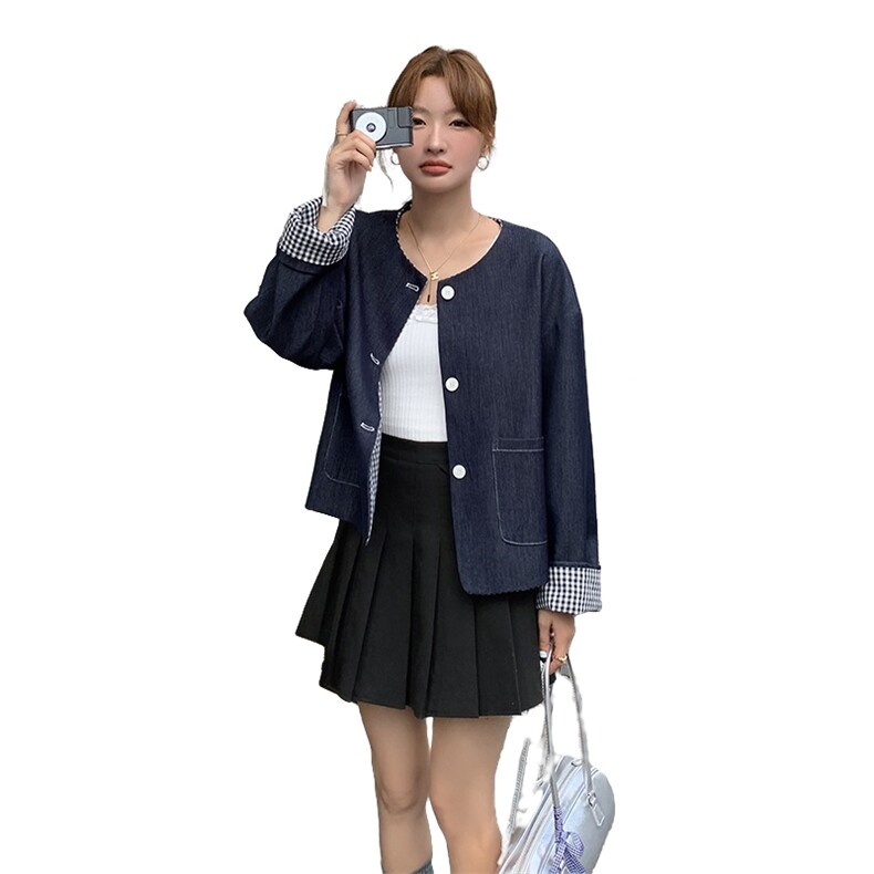 现货两面穿短外套宽松休闲气质2C206-L15-P135-K188,女装短外套,2C206