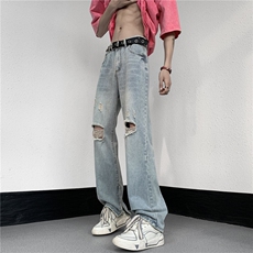美式高街休闲牛仔裤个性小众休闲裤A061-JM1453-P65-控88，男装牛仔裤，电商A061-1