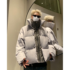517A-8-Y80-P135现货冬季小众解构亮面设计感棉衣假两件棉服，男装棉衣，星座517A-8（原B282）