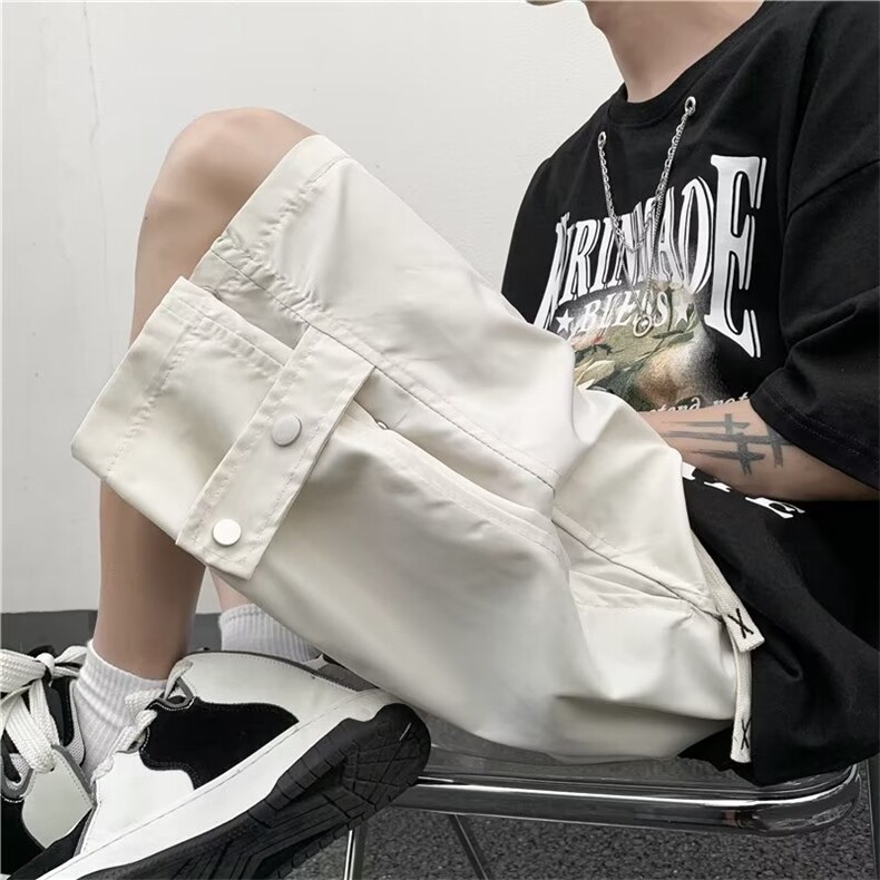 夏装休闲短裤男潮牌ins宽松休闲中裤韩版五分裤DK02527-P35,男装休闲裤,星座308B-1