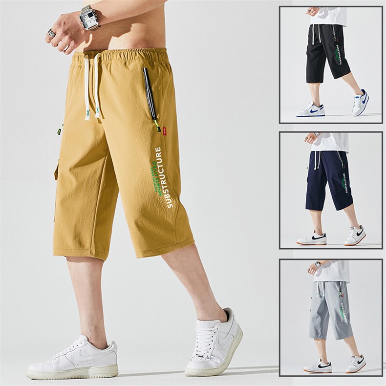 2025夏季新款男士七分裤时尚休闲马裤潮流男裤子KZ1077-P28,男装休闲裤,星座217-4