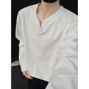 1506-1/QWY610/P35印花秋冬卫衣男2025年春秋季新款圆领宽松上衣图片
