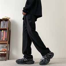 现货主推款加大码直筒垂感纯色西裤S-3XL310A-2BK315P45控68，男装西裤，星座310A-2