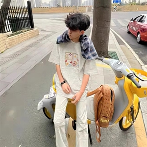 万针全刺绣工艺 高品质260克双纱纯棉美式高街短袖T恤 特P33图片