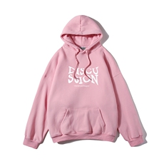 白底23新款秋季时尚百搭字母印花连帽宽松套头卫衣W371P40控58，男装卫衣，电商A247-1