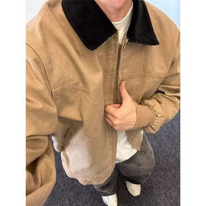 得物二开 美式复古外套男痞帅cleanfit底特律工装夹克JK1208-P78图片