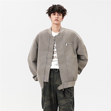 美式高阶秋冬PU棒球服夹克痞帅百搭情侣外套J562505TP75，男装夹克，电商A247