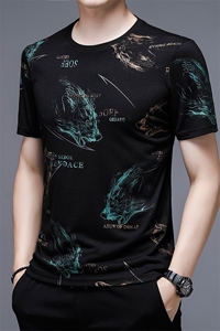 DX20686钱塘2020-3夏季新款男士时尚潮流印花百搭圆领短袖上衣P39图片