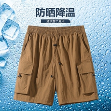 工装短裤男夏季新款潮宽松百搭时尚休闲运动五分裤，男装牛仔裤，星座1206-1（原A206-1）